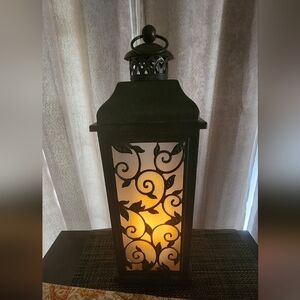 Elegant Black Lantern with Intricate Design